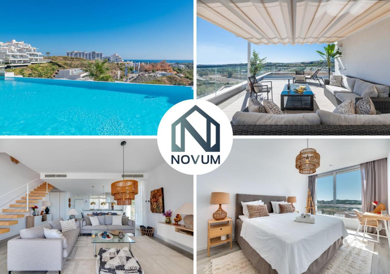 Unique 3-Bdrm Townhouse, Stunning View, Pool & Bbq Apartment Estepona Exterior photo